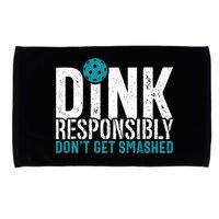 Dink Responsibly Pickleball Player Funny Pickleball Microfiber Hand Towel