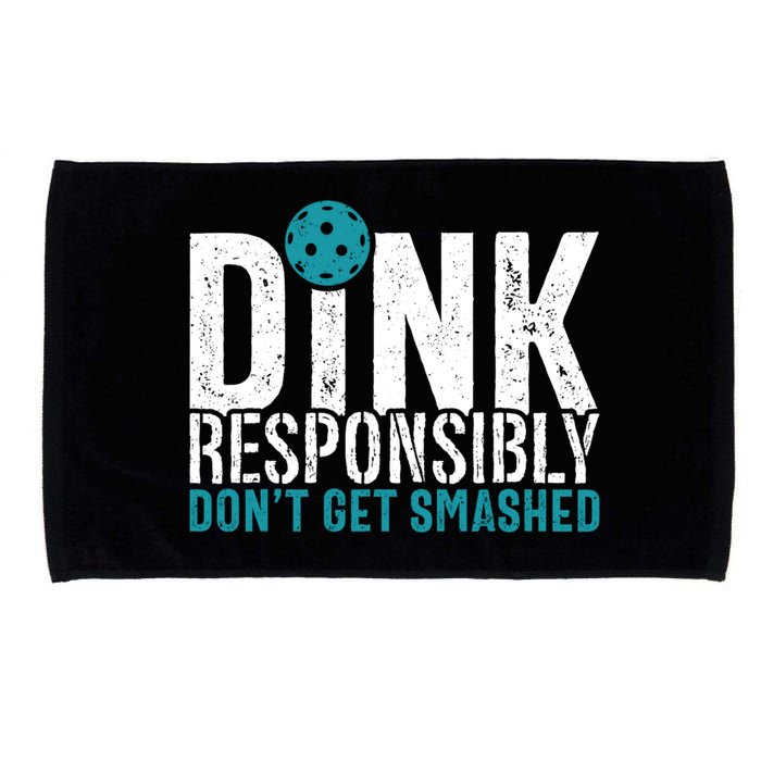 Dink Responsibly Pickleball Player Funny Pickleball Microfiber Hand Towel