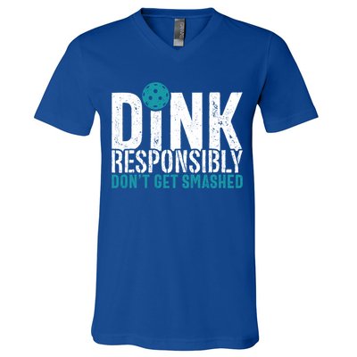 Dink Responsibly Pickleball Player Funny Pickleball V-Neck T-Shirt
