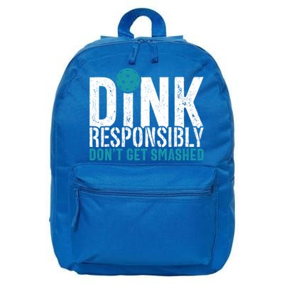 Dink Responsibly Pickleball Player Funny Pickleball 16 in Basic Backpack