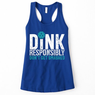 Dink Responsibly Pickleball Player Funny Pickleball Womens Tank Top