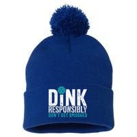Dink Responsibly Pickleball Player Funny Pickleball Pom Pom 12in Knit Beanie