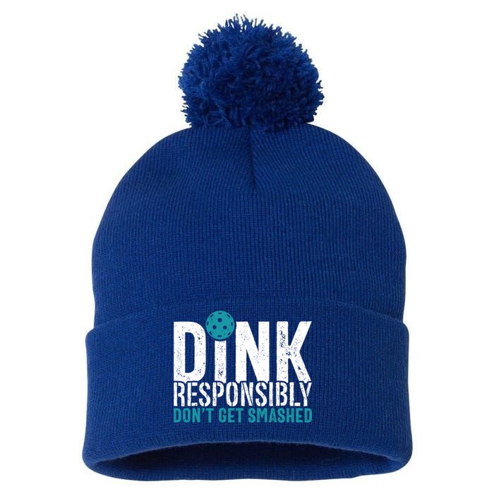 Dink Responsibly Pickleball Player Funny Pickleball Pom Pom 12in Knit Beanie