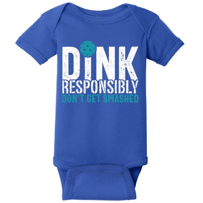 Dink Responsibly Pickleball Player Funny Pickleball Baby Bodysuit