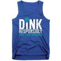 Dink Responsibly Pickleball Player Funny Pickleball Tank Top