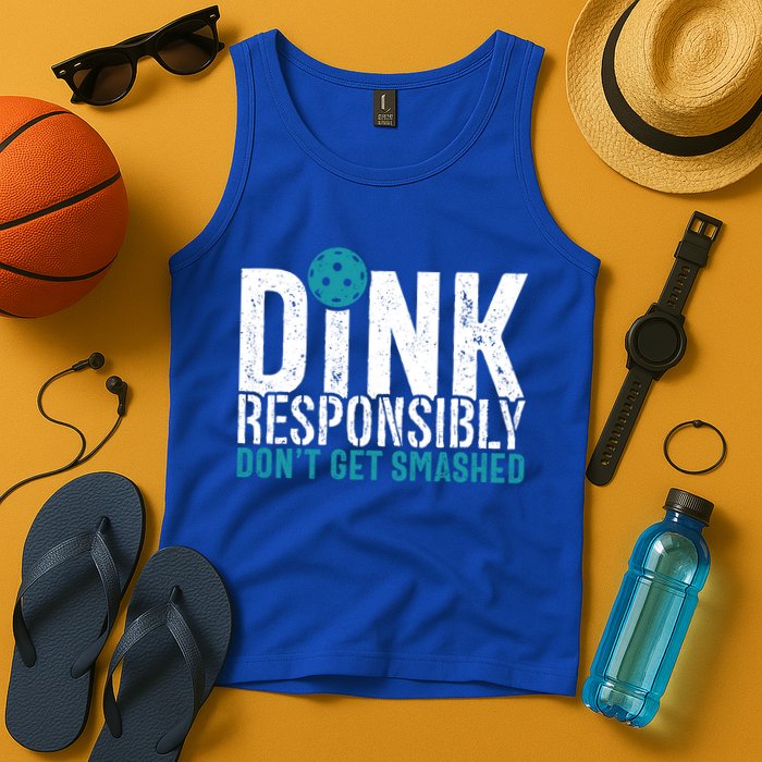 Dink Responsibly Pickleball Player Funny Pickleball Tank Top