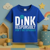 Dink Responsibly Pickleball Player Funny Pickleball Toddler T-Shirt