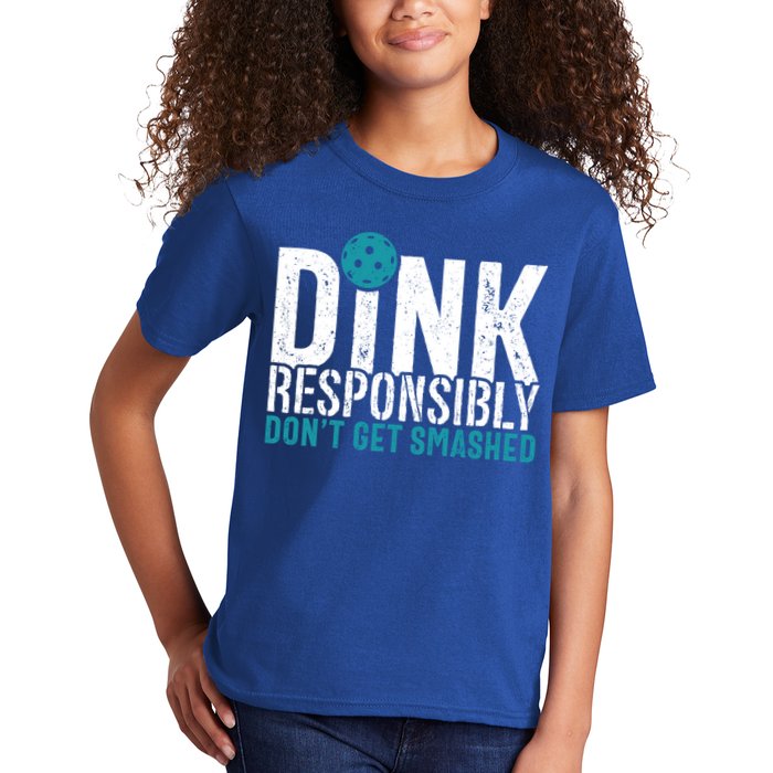Dink Responsibly Pickleball Player Funny Pickleball Kids T-Shirt