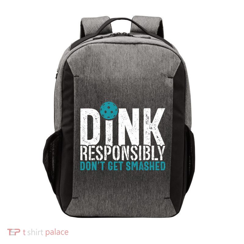 Dink Responsibly Pickleball Player Funny Pickleball Vector Backpack