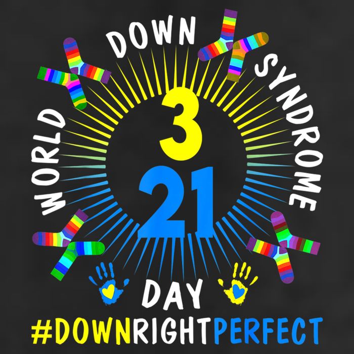 Down Right Perfect World Down Syndrome Awareness Day Socks Beanie