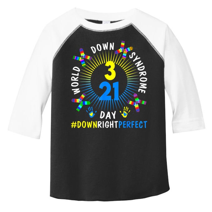 Down Right Perfect World Down Syndrome Awareness Day Socks Toddler Fine Jersey T-Shirt