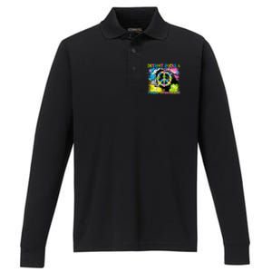 Detroit Rocks Peace Freedom Performance Long Sleeve Polo