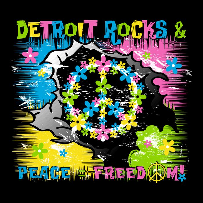 Detroit Rocks Peace Freedom Performance Shirt