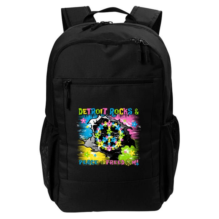Detroit Rocks Peace Freedom Backpack
