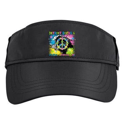 Detroit Rocks Peace Freedom Adult Drive Performance Visor