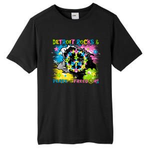 Detroit Rocks Peace Freedom Tall Fusion ChromaSoft Performance T-Shirt