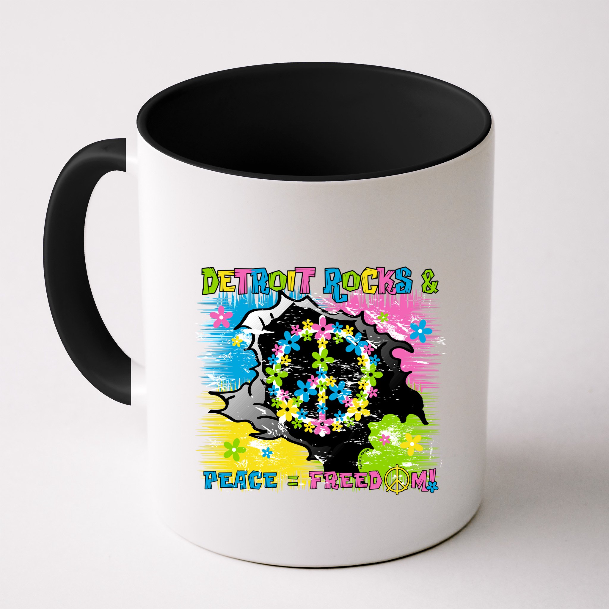 Detroit Rocks Peace Freedom Mug