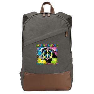 Detroit Rocks Peace Freedom Cotton Canvas Backpack