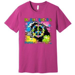 Detroit Rocks Peace Freedom Premium T-Shirt