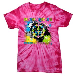 Detroit Rocks Peace Freedom Tie-Dye T-Shirt