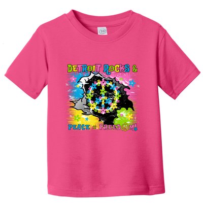 Detroit Rocks Peace Freedom Toddler T-Shirt