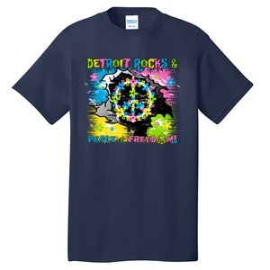 Detroit Rocks Peace Freedom Tall T-Shirt