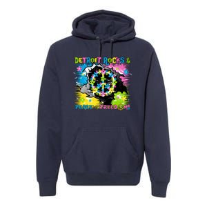 Detroit Rocks Peace Freedom Premium Hoodie