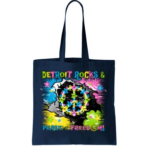 Detroit Rocks Peace Freedom Tote Bag