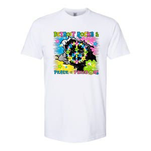 Detroit Rocks Peace Freedom Softstyle CVC T-Shirt