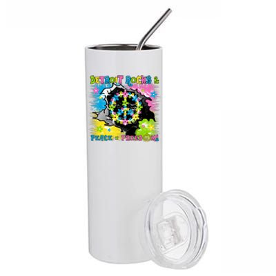 Detroit Rocks Peace Freedom Stainless Steel Tumbler