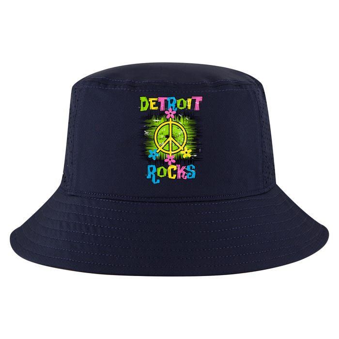 Detroit Rocks Peace Cool Comfort Performance Bucket Hat