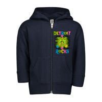 Detroit Rocks Peace Toddler Zip Fleece Hoodie