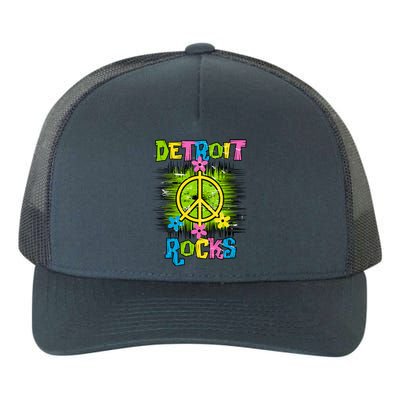 Detroit Rocks Peace Yupoong Adult 5-Panel Trucker Hat