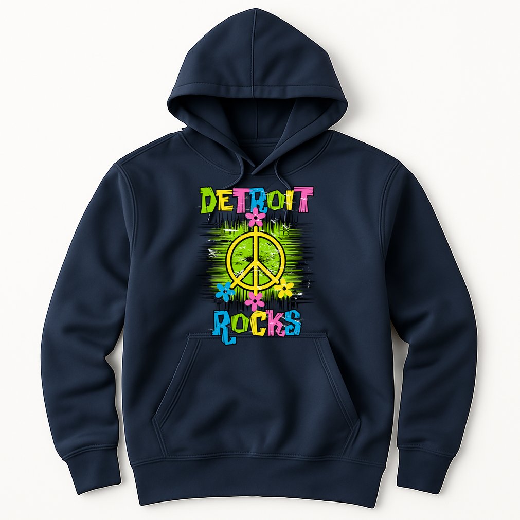 Detroit Rocks Peace Hoodie
