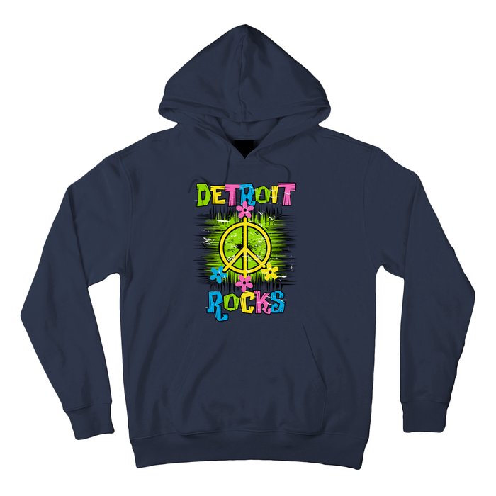 Detroit Rocks Peace Hoodie