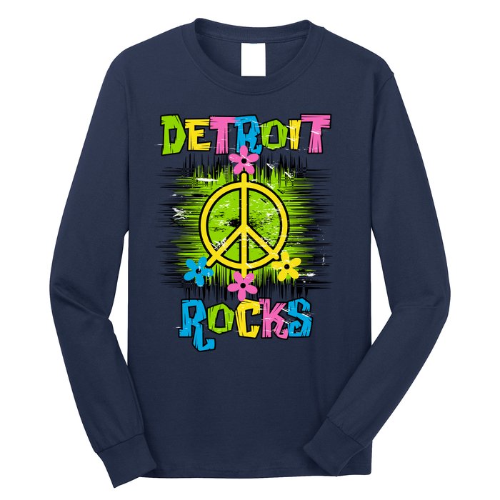 Detroit Rocks Peace Long Sleeve Shirt