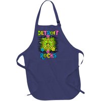 Detroit Rocks Peace Full-Length Apron With Pockets