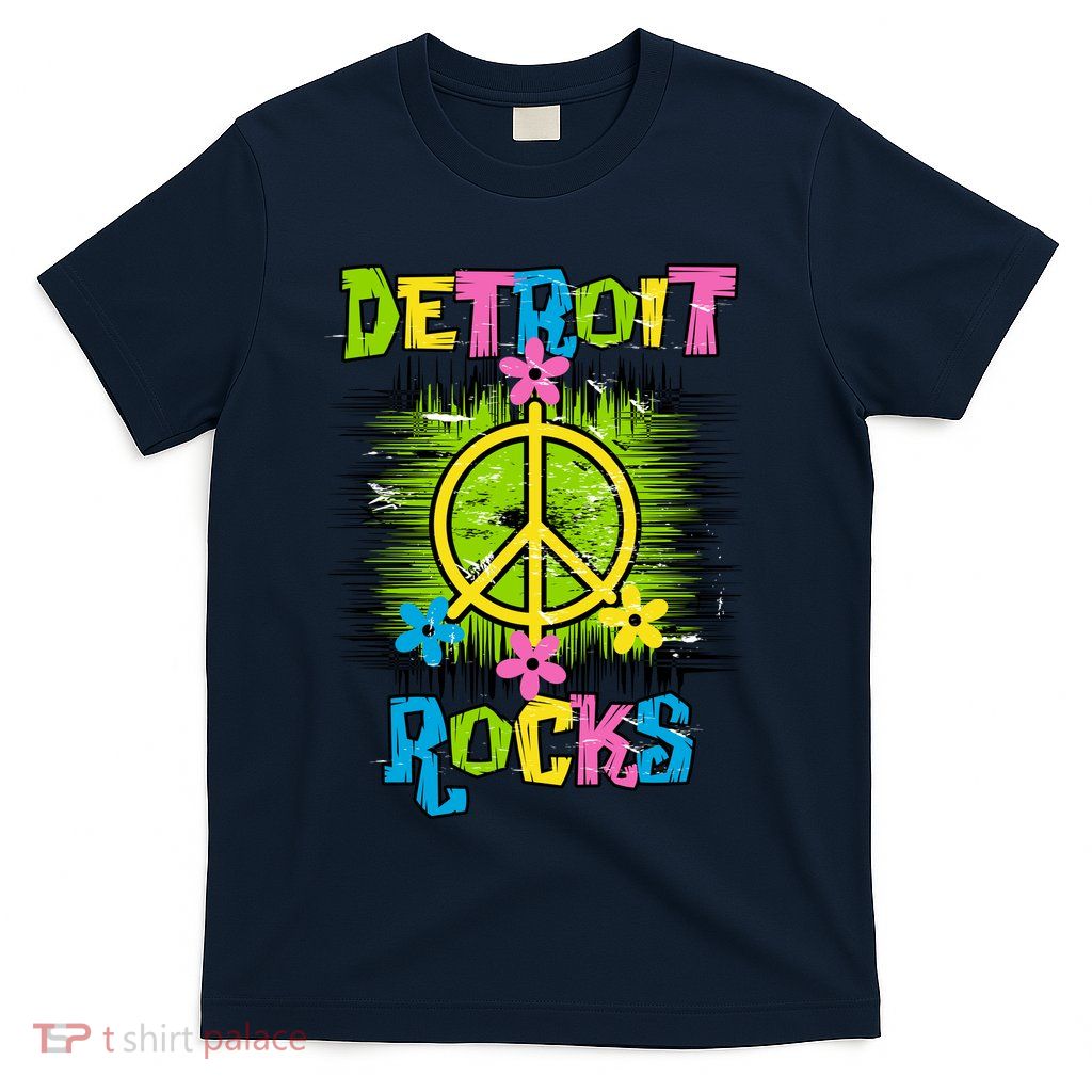 Detroit Rocks Peace T-Shirt