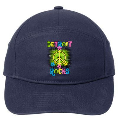 Detroit Rocks Peace 7-Panel Snapback Hat