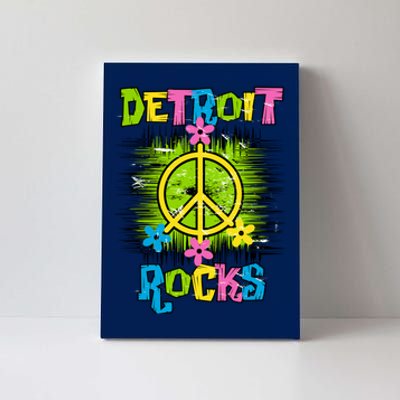 Detroit Rocks Peace Canvas