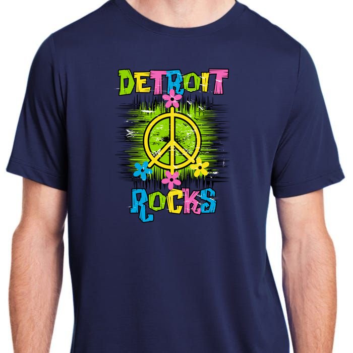 Detroit Rocks Peace Adult ChromaSoft Performance T-Shirt