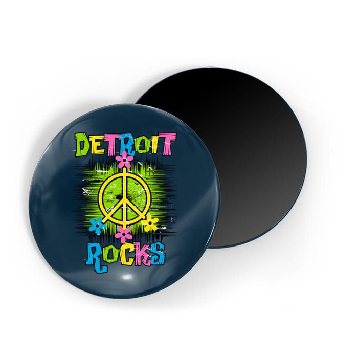 Detroit Rocks Peace Magnet