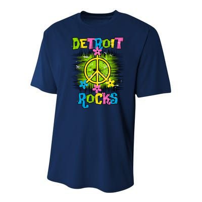 Detroit Rocks Peace Youth Performance Sprint T-Shirt