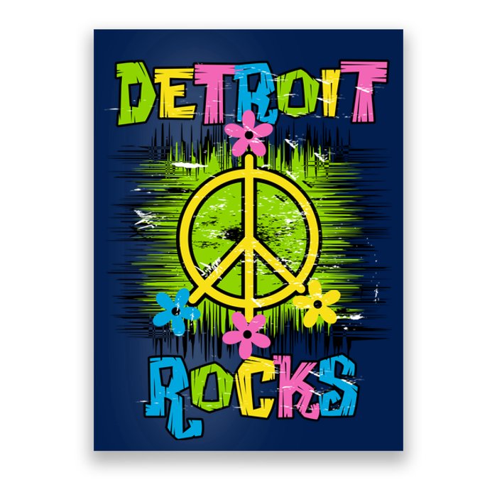 Detroit Rocks Peace Poster