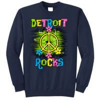 Detroit Rocks Peace Tall Sweatshirt