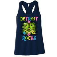 Detroit Rocks Peace Women's Racerback Tank