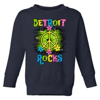 Detroit Rocks Peace Toddler Sweatshirt