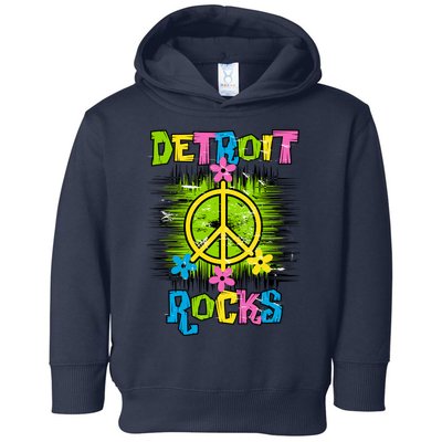 Detroit Rocks Peace Toddler Hoodie