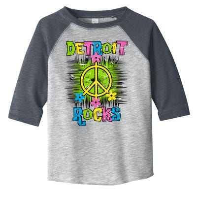 Detroit Rocks Peace Toddler Fine Jersey T-Shirt