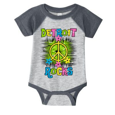 Detroit Rocks Peace Infant Baby Jersey Bodysuit